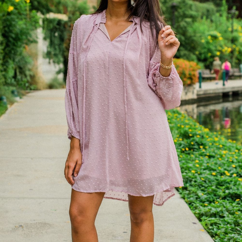 Umgee Lavender Long Sleeved Dress